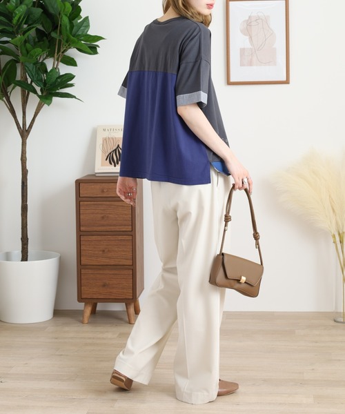 Emago(イマゴ)の「EMAGO 海パラダイス刺繍T(Tシャツ/カットソー・レディース・ピンク/ホワイト/チャコールグレー・FREE)」の18枚目の写真