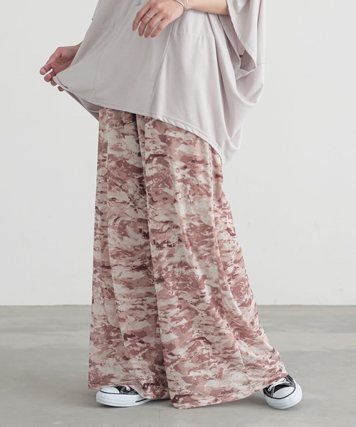 n'OrLABEL(ノアールレーベル)の「ニュアンス柄メッシュレイヤードパンツ(その他パンツ・レディース・グレー/モカ・2/1)」の5枚目の写真