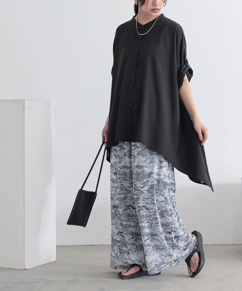 n'OrLABEL(ノアールレーベル)の「ニュアンス柄メッシュレイヤードパンツ(その他パンツ・レディース・グレー/モカ・2/1)」の22枚目の写真