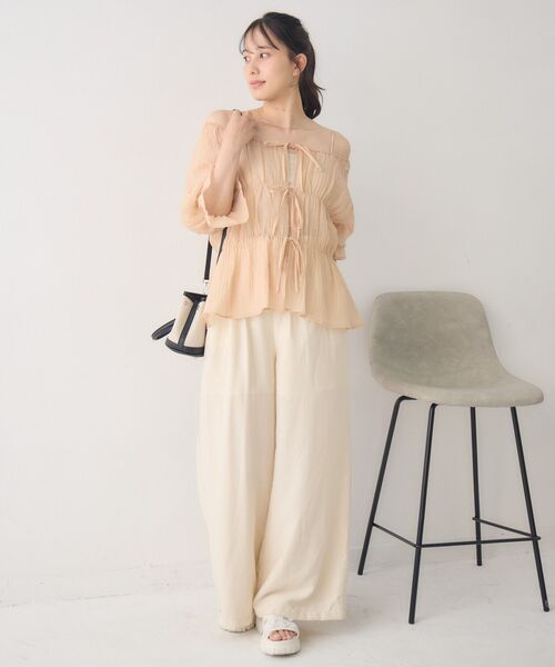 RETRO GIRL(レトロガール)の「【接触冷感】ラフワイドPT(その他パンツ・レディース・ナチュラル/ブルー/ブラック・FREE)」の12枚目の写真