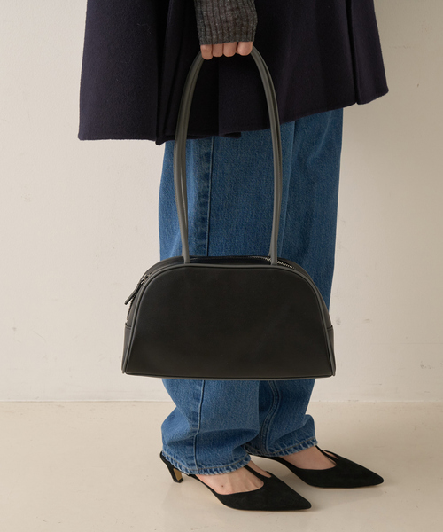 Rouge vif（ルージュヴィフ）の「パイピングロングハンドルボストンバッグ（ボストンバッグ・レディース・ブラック/ブラウン・フリー）」の9枚目の写真