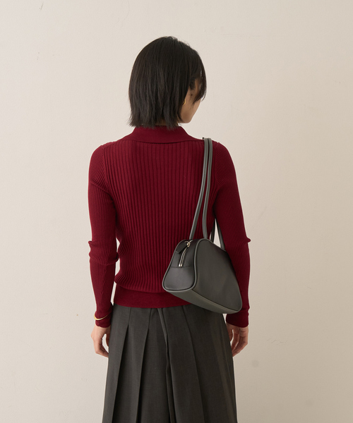 Rouge vif（ルージュヴィフ）の「パイピングロングハンドルボストンバッグ（ボストンバッグ・レディース・ブラック/ブラウン・フリー）」の14枚目の写真