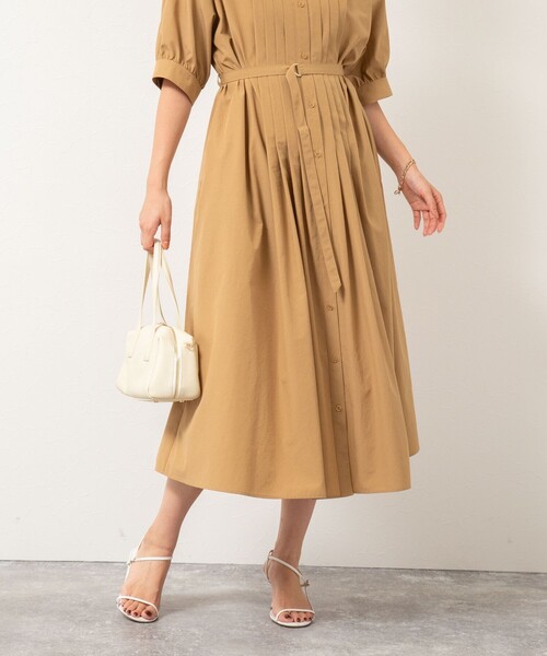 NOLLEY’S（ノーリーズ）の「タックシャツワンピース（シャツワンピース・レディース・ネイビー/キャメル・38）」の7枚目の写真