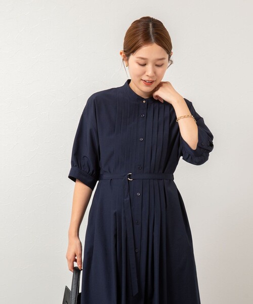 NOLLEY’S（ノーリーズ）の「タックシャツワンピース（シャツワンピース・レディース・ネイビー/キャメル・38）」の13枚目の写真