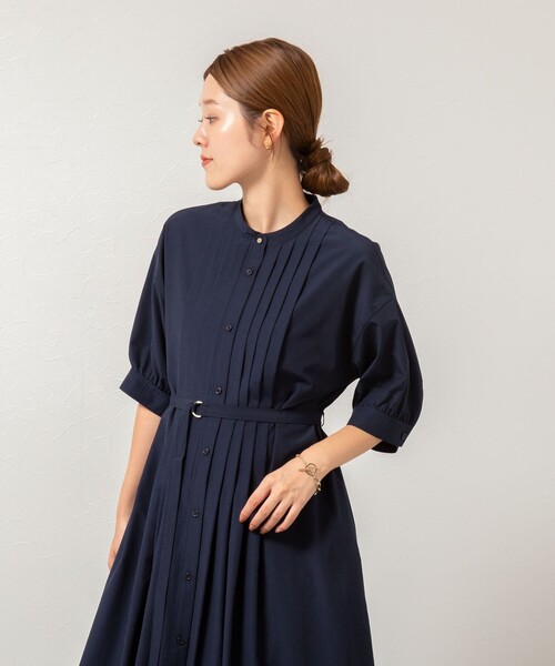 NOLLEY’S（ノーリーズ）の「タックシャツワンピース（シャツワンピース・レディース・ネイビー/キャメル・38）」の14枚目の写真