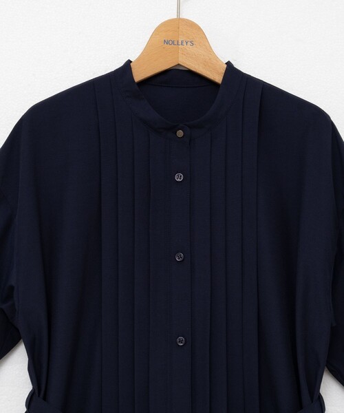 NOLLEY’S（ノーリーズ）の「タックシャツワンピース（シャツワンピース・レディース・ネイビー/キャメル・38）」の18枚目の写真