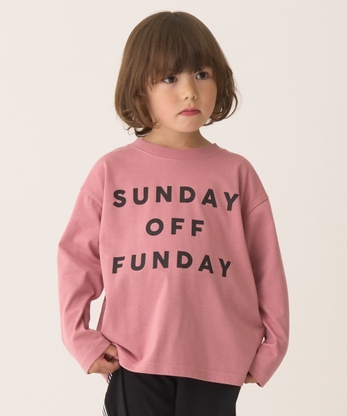 b・ROOM(ビールーム)の「【カイテキ天竺】選べる7パターンアソートロゴプリントTシャツ(Tシャツ/カットソー・キッズ・スモークピンク/ブルーグレー/ブラック/ブルー系その他/パープル/シルバーグレー・150cm/140cm/130cm/120cm/100cm/110cm)」の6枚目の写真