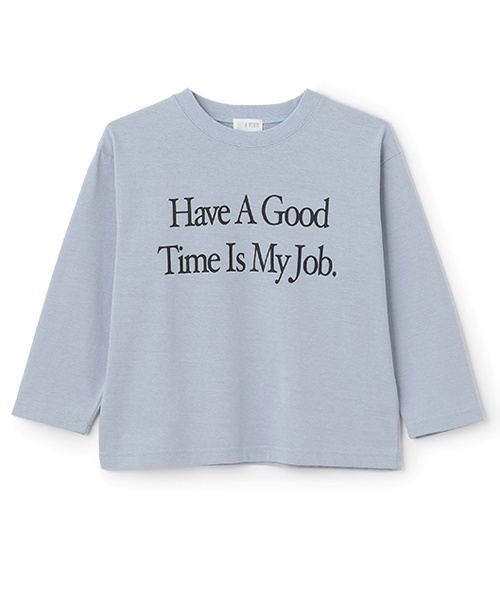 b・ROOM(ビールーム)の「【カイテキ天竺】選べる7パターンアソートロゴプリントTシャツ(Tシャツ/カットソー・キッズ・スモークピンク/ブルーグレー/ブラック/ブルー系その他/パープル/シルバーグレー・150cm/140cm/130cm/120cm/100cm/110cm)」の9枚目の写真