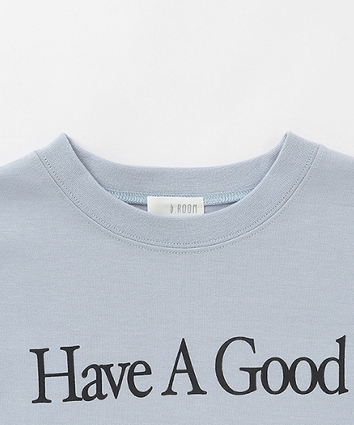 b・ROOM(ビールーム)の「【カイテキ天竺】選べる7パターンアソートロゴプリントTシャツ(Tシャツ/カットソー・キッズ・スモークピンク/ブルーグレー/ブラック/ブルー系その他/パープル/シルバーグレー・150cm/140cm/130cm/120cm/100cm/110cm)」の14枚目の写真