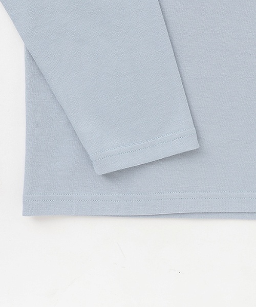 b・ROOM(ビールーム)の「【カイテキ天竺】選べる7パターンアソートロゴプリントTシャツ(Tシャツ/カットソー・キッズ・スモークピンク/ブルーグレー/ブラック/ブルー系その他/パープル/シルバーグレー・150cm/140cm/130cm/120cm/100cm/110cm)」の16枚目の写真