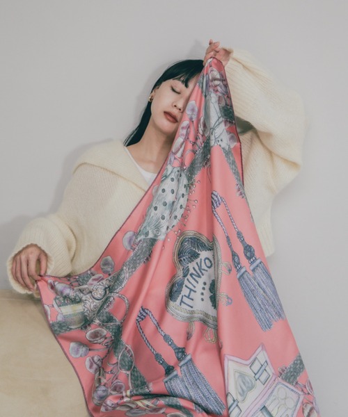 み　スカーフ　スウォッシュロンドン(SWASH LONDON) ピンク SWASH LONDON｜スウォッシュロンドン（レディース）のバンダナ