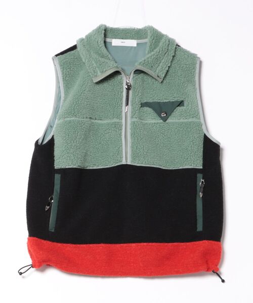 MIDWEST（ミッドウエスト）の「TOGA VIRILIS Wool jersey vest（ブルゾン・メンズ・グリーン・48/46）」の4枚目の写真