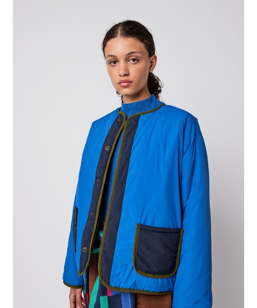 セール】Color block reversible jacket（ノーカラージャケット