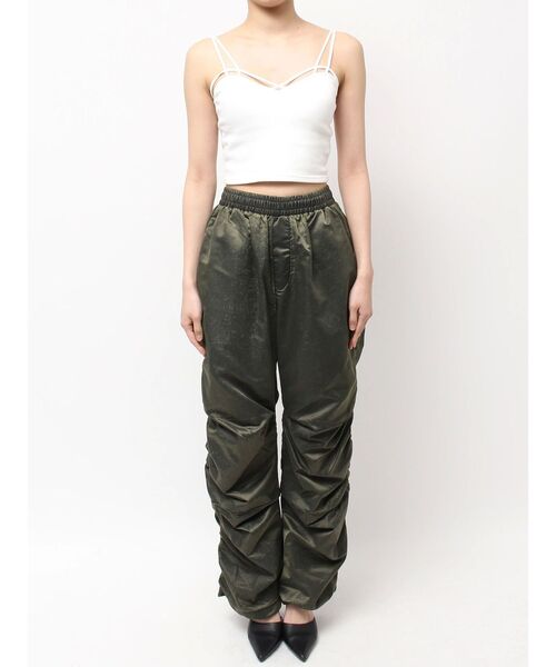 GYDA(ジェイダ)の「サイドギャザーpigment processedパンツ(その他パンツ・レディース・チャコールグレー/カーキ・FREE)」の17枚目の写真