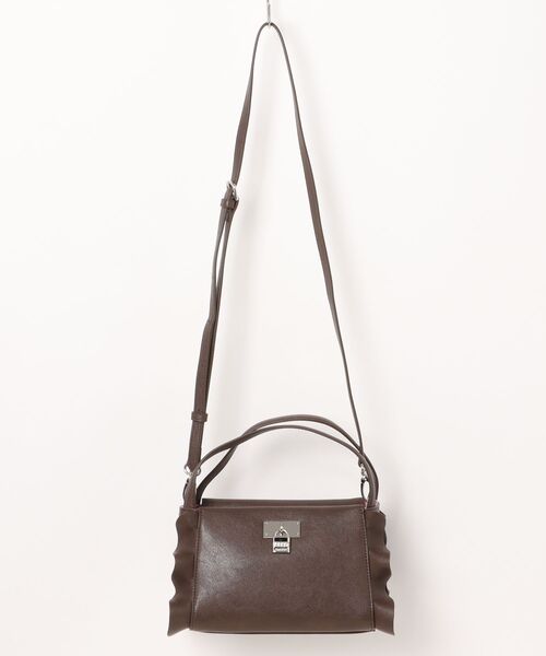 JILL STUART（ジルスチュアート）の「JILL STUART(ジル スチュアート)　ラッフル　2WAYショルダー（ショルダーバッグ・レディース・シルバー/チョコ/ブラック・FREE）」の3枚目の写真