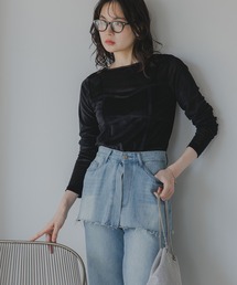 tシャツ ベロアロングスリーブTシャツ レディース ベロアロングスリーブTシャツ ―ウォッシャブル‐