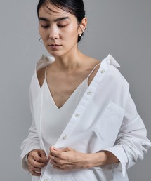 SALON adam et rope' | ベア天カップ付きVネックキャミソール［UVケア・接触冷感］(キャミソール)