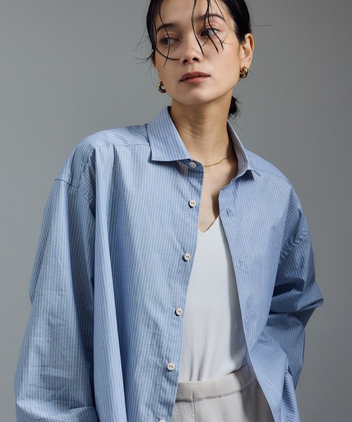 SALON adam et rope'（サロン アダム エ ロペ）の「ベア天カップ付きVネックキャミソール［UVケア・接触冷感］（キャミソール・レディース・ブラック/ホワイト・S/M）」の15枚目の写真