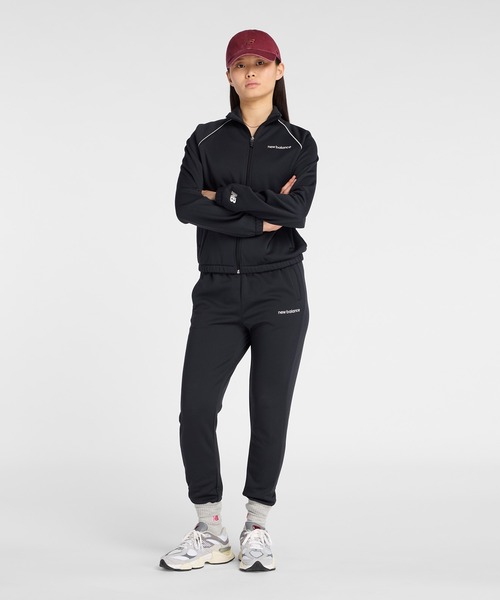 NEW BALANCE(ニューバランス)の「ブラッシュドダブルニットジャケット(ジャージ・レディース・グレイッシュベージュ/ブラック・SMALL/MEDIUM/LARGE/X-LARGE)」の9枚目の写真