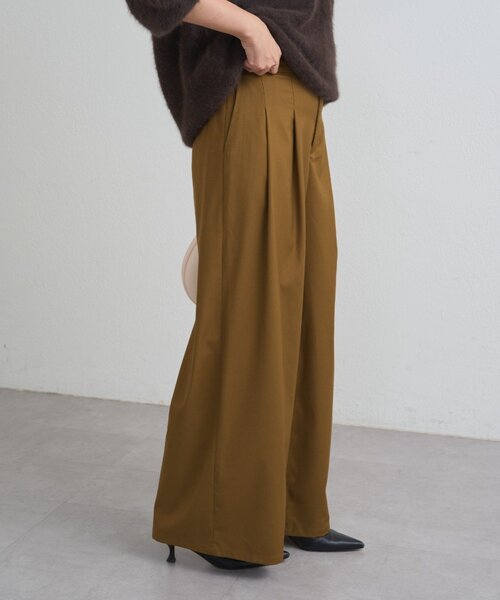 LOUNGEDRESS（ラウンジドレス）の「タブベルトワイドパンツ（その他パンツ・レディース・グレー/オリーブ・MEDIUM/SMALL）」の2枚目の写真