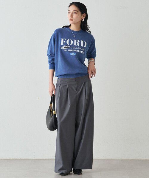 LOUNGEDRESS（ラウンジドレス）の「タブベルトワイドパンツ（その他パンツ・レディース・グレー/オリーブ・MEDIUM/SMALL）」の3枚目の写真