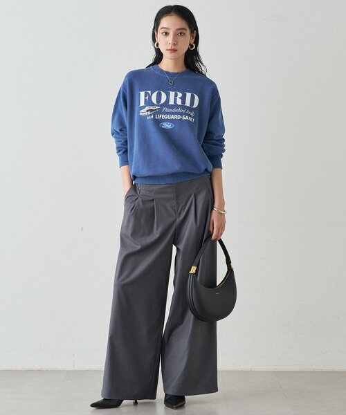 LOUNGEDRESS（ラウンジドレス）の「タブベルトワイドパンツ（その他パンツ・レディース・グレー/オリーブ・MEDIUM/SMALL）」の4枚目の写真