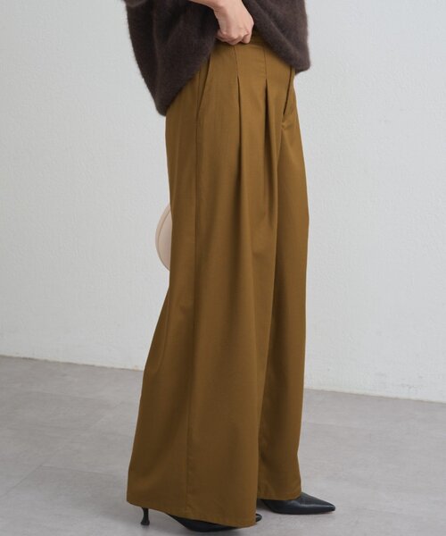 LOUNGEDRESS（ラウンジドレス）の「タブベルトワイドパンツ（その他パンツ・レディース・グレー/オリーブ・MEDIUM/SMALL）」の7枚目の写真