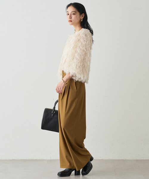 LOUNGEDRESS（ラウンジドレス）の「タブベルトワイドパンツ（その他パンツ・レディース・グレー/オリーブ・MEDIUM/SMALL）」の11枚目の写真