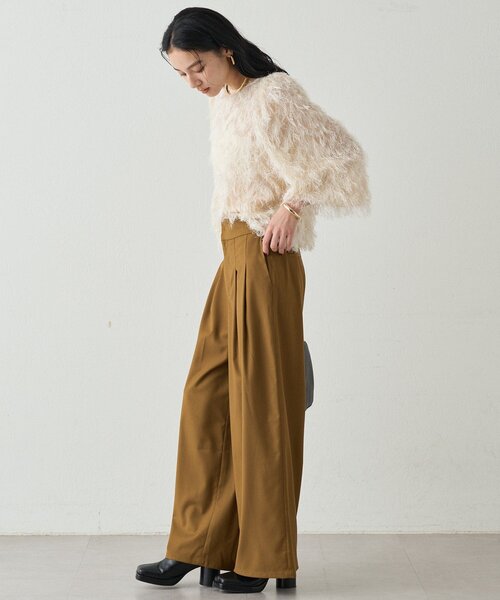 LOUNGEDRESS（ラウンジドレス）の「タブベルトワイドパンツ（その他パンツ・レディース・グレー/オリーブ・MEDIUM/SMALL）」の12枚目の写真