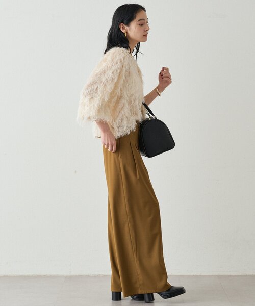 LOUNGEDRESS（ラウンジドレス）の「タブベルトワイドパンツ（その他パンツ・レディース・グレー/オリーブ・MEDIUM/SMALL）」の14枚目の写真