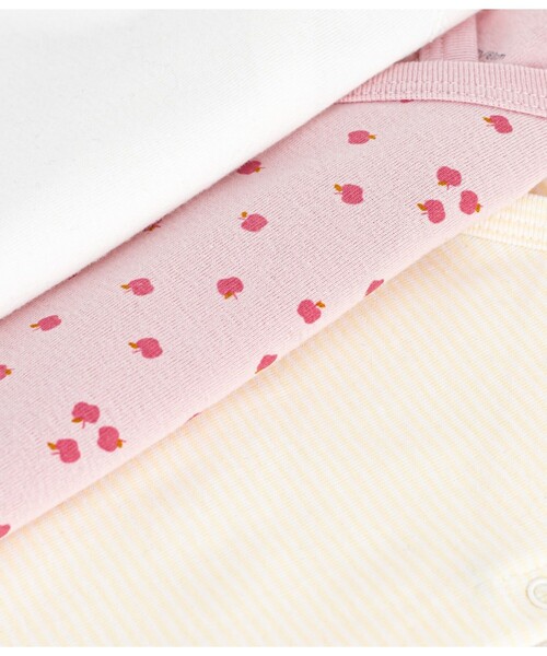 PETIT BATEAU（プチバトー）の「長袖あわせボディ３枚組（肌着・キッズ・その他1/その他2・NewBorn/3MONTH/6MONTH/12MONTH）」の3枚目の写真