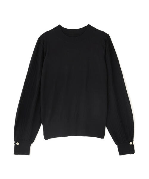 NATURAL BEAUTY BASIC（ナチュラルビューティーベーシック）の「◇プリーツスリーブノットボタンニット（ニット/セーター・レディース・ブルー/ブラック/オフホワイト・FREE）」の16枚目の写真