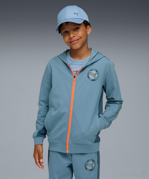 PUMA(プーマ)の「PUMA プーマ ボーイズ アクティブ スポーツ グラフィック フルジップ フーディ 120-160cm(パーカー・キッズ・ブラック/ブルー系その他6・150/160/130/140/120)」の2枚目の写真