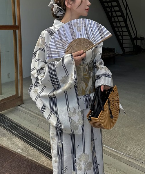 WILLFULLY（ウィルフリー）の「peony stripe separate yukata OP（浴衣