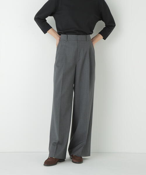 human woman（ヒューマンウーマン）の「◆ダブルタックバギーパンツ（その他パンツ・レディース・グレー/ブラウン・MEDIUM）」の11枚目の写真