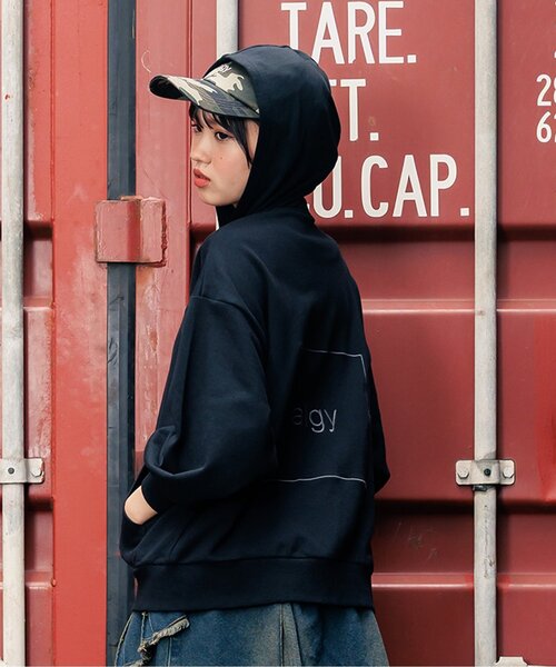 algy（アルジー）の「BIGパーカー（パーカー・キッズ・グリーン/ブラック/アイボリー・XX-SMALL/X-SMALL/SMALL/MEDIUM）」の3枚目の写真