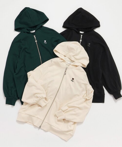 algy（アルジー）の「BIGパーカー（パーカー・キッズ・グリーン/ブラック/アイボリー・XX-SMALL/X-SMALL/SMALL/MEDIUM）」の8枚目の写真