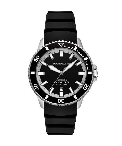 EMPORIO ARMANI(エンポリオアルマーニ)の「エンポリオ・アルマーニ 腕時計 メンズ アナログ シリコン AR60086(アナログ腕時計・メンズ・ブラック・FREE)」の1枚目の写真