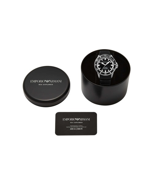 EMPORIO ARMANI(エンポリオアルマーニ)の「エンポリオ・アルマーニ 腕時計 メンズ アナログ シリコン AR60086(アナログ腕時計・メンズ・ブラック・FREE)」の5枚目の写真