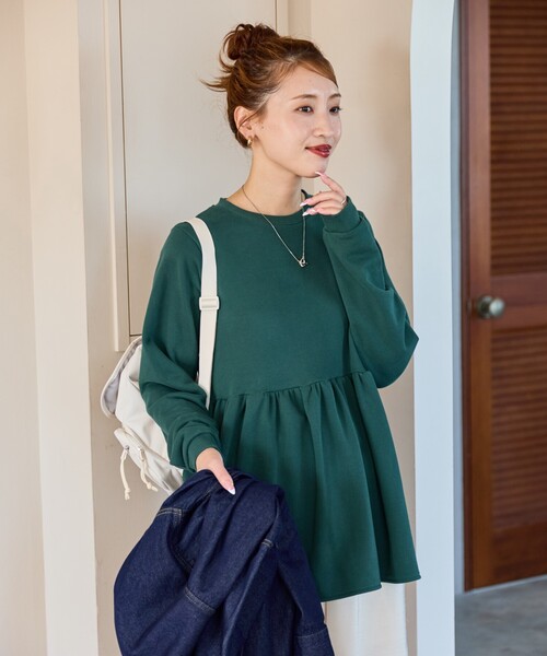 別注 切り替え チュニックプルオーバーChampion チャンピオン スウェット 限定展開 Champion × FREAK'S STORE/チャンピオン 別注 切り替え