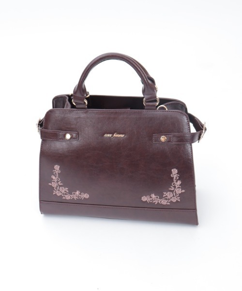 薔薇刺繍クラシカルボストン（ボストンバッグ）｜axes femme