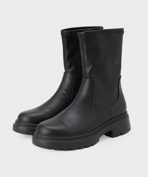 INDIVI（インディヴィ）の「ストレッチミドルブーツ（ブーツ・レディース・ブラック/ブラック系5・25/45/35）」の3枚目の写真