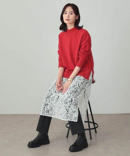 INDIVI（インディヴィ）の「ストレッチミドルブーツ（ブーツ・レディース・ブラック/ブラック系5・25/45/35）」の10枚目の写真