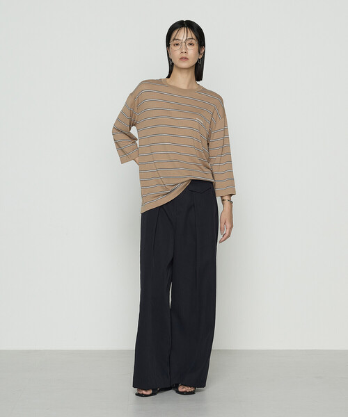 COMME CA（コムサ）の「ナチュラルポリエステル チノタックパンツ（その他パンツ・レディース・キャメル/ネイビー・7号/11号/9号）」の3枚目の写真