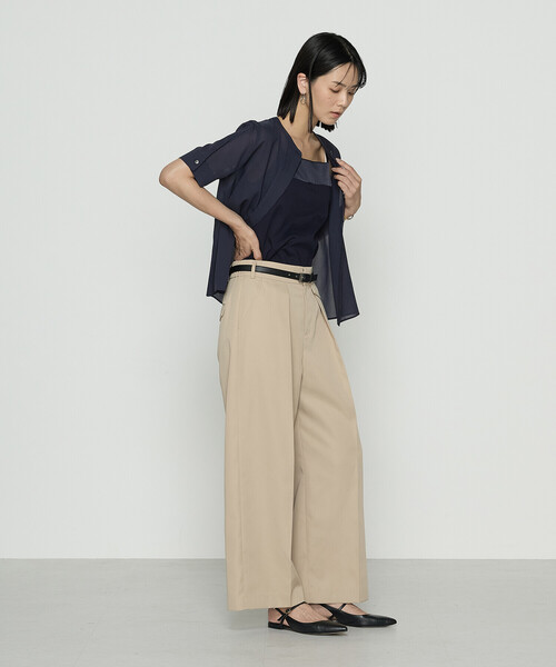 COMME CA（コムサ）の「ナチュラルポリエステル チノタックパンツ（その他パンツ・レディース・キャメル/ネイビー・7号/11号/9号）」の21枚目の写真