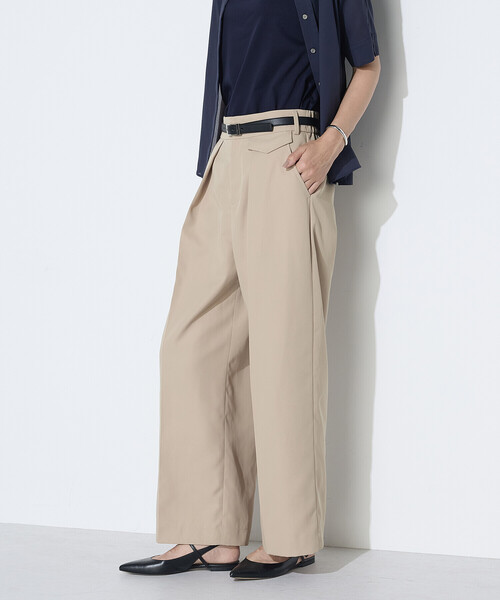 COMME CA（コムサ）の「ナチュラルポリエステル チノタックパンツ（その他パンツ・レディース・キャメル/ネイビー・7号/11号/9号）」の16枚目の写真