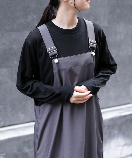 FORK&SPOON（フォークアンドスプーン）の「FORK&SPOON　ウール混クルーネックカットソー（Tシャツ/カットソー・レディース・オフホワイト/グレー系その他/ブラック・1）」の3枚目の写真