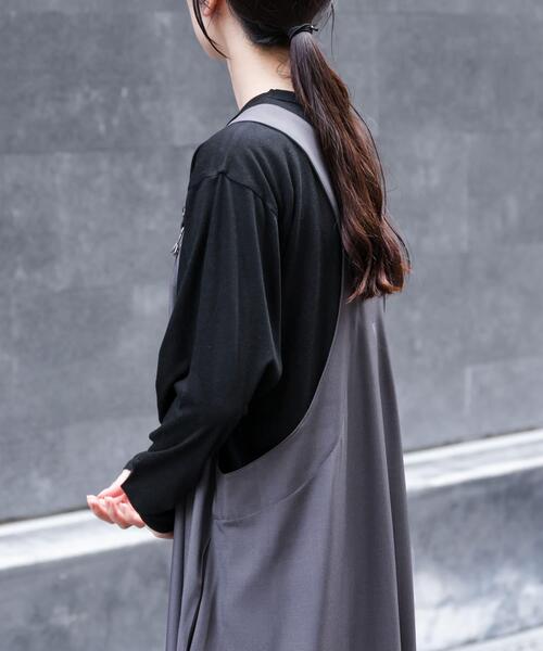 FORK&SPOON（フォークアンドスプーン）の「FORK&SPOON　ウール混クルーネックカットソー（Tシャツ/カットソー・レディース・オフホワイト/グレー系その他/ブラック・1）」の18枚目の写真