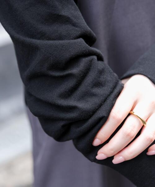 FORK&SPOON（フォークアンドスプーン）の「FORK&SPOON　ウール混クルーネックカットソー（Tシャツ/カットソー・レディース・オフホワイト/グレー系その他/ブラック・1）」の21枚目の写真