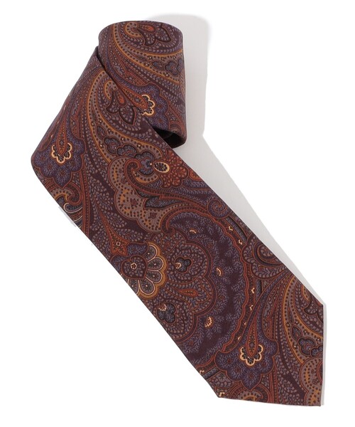 Seaward＆stearn（シーワードスターン）の「Seaward ＆ Stearn シルクプリントネクタイ（ネクタイ・メンズ・レッド系その他2/ダークブラウン・FREE）」の2枚目の写真